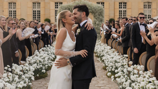Hannah Godwin Marries Dylan Barbour Wearing 3 Custom Atelier Pronovias Dresses at Their Château de Villette Wedding